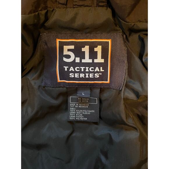 5.11 Tactical Parka Hooded Multi Pocket Jacket Part # 48001, Black Men's Size L - Picture 6 of 11